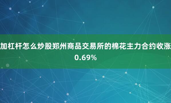 加杠杆怎么炒股郑州商品交易所的棉花主力合约收涨0.69%